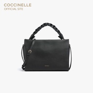 COCCINELLE กระเป๋าคลัทช์ผู้หญิง รุ่น BOHEME CLUTCH 190201 สี NOIR/COGNAC