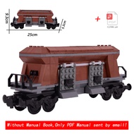 2025 New MOC City Creative Idea Train E44 8-W Hopper Car Carrier Building Block Bricks Kids DIY Hi