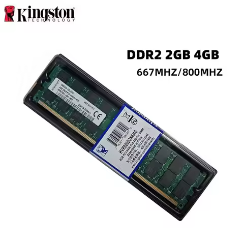 Kingston Memoria Ram Kit Desktop Memory DDR2 2GB 4GB(2X2GB) Kit DIMM Memory RAM Computer 667MHz 800M