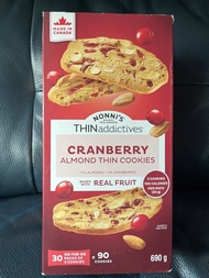 現貨！加拿大 THINaddictives 紅莓杏仁薄脆餅乾 (30包裝)