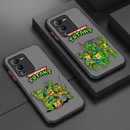 Matte Phone Case Skin Feeling Ninjia Turtles Fight Together For Vivo S1 S5 S6 S9 S9E T1 Z1 Z6 V11I V5 V23E V20SE X21UD X70 X60 PRO PLUS 5G Y91 Y93 Y91C IQOO5 IQOO7 IQOO NEO3  NEO5