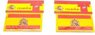 Spanish Flag Military ID Badge Patch Iron on Patch 8cm x 5cm 2 Pack