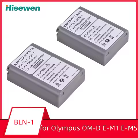 BLN-1 PS-BLN1 Battery+Dual LED USB Charger with Type C Port for Olympus OM-D E-M1 E-M5 Mark II PEN-F