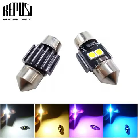 2x 28mm 29mm 6614F/6641/6614/F30-WHP/TS-14V1CP LED Interior Bulbs Car Vanity Mirror Lights Sun Visor