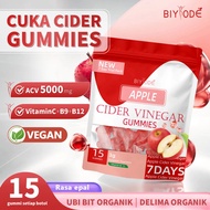 BIYODE Apple Cider Vinegar Gummies 5000 mg Vitamin B9 Vitamin B12 Food Supplement 15 Gummies Vegan A