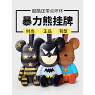 Travel Luggage Tag Violent Bear Bag Pendant International Handling Boarding Pass Anti-Lost Pass Boar