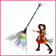Kids Witch Broom Halloween Witch Broom with LED Lights Witch Costume Accessories Kids Witches Broom 