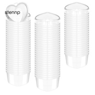 100 Pcs 2.4 Oz Valentine'S Day Heart Shaped Containers Plastic Box with Lids Reusable Small Portion 