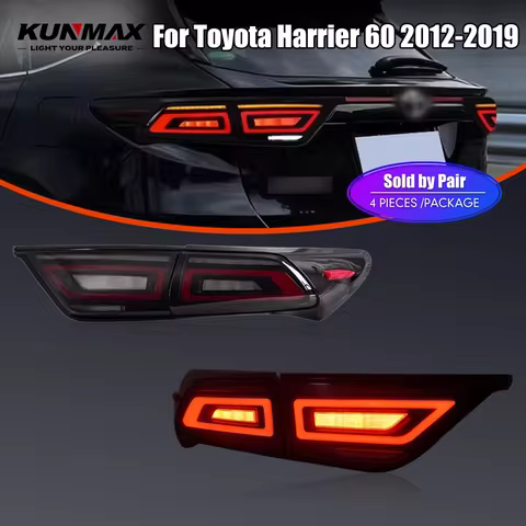 2PCs LED Tail Lights For Toyota Harrier 60 2023-2025 DRL Reverse Brake Turning Signal Plug And Play 