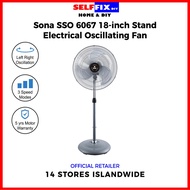 Sona SSO6067 18 Inch Power Oscillating Stand Fan