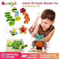 Kmoist 3D puzzle wooden toys early learning educational toys for kids Boys Girls toddler baby hand grasp toys