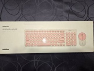 Miniso 無線鍵盤滑鼠套裝 粉色全新未開