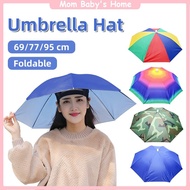 Foldable Head Umbrella Cap UV Protection Waterproof Adult 69 77 95cm for Outdoor Fishing Payung Topi