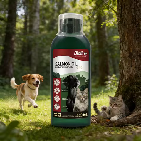 Bioline 250ml SALMON OIL for Dogs Cats Fish Oil Omega Fatty Acid EPA & DHA for Pets Sensitive Skin C