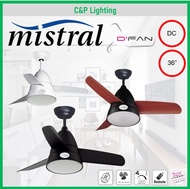 [Installation Promo] Mistral D Fan 36" 3 Blades DC Ceiling Fan with LED and Remote 501-3