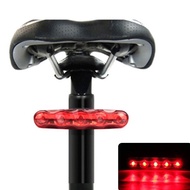 Long tail lights / mountain bike bicycle cat eye tail lights row flashing 5LED red light