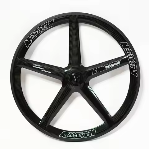 ARDENTLY 5 spokes Carbon Wheelset 700C 3K Full Carbon Track bike wheelset Clincher fixed gear Single