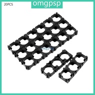 OMG 20 Pcs 18650 Battery Holder Bracket Plastic Brackets 18650 Battery Bracket for 18650 Batteries 1x3 DIY Accessories