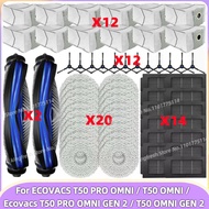 Fit For ECOVACS T50 PRO OMNI/T50 OMNI/T50 PRO OMNI GEN 2/T50 OMNI GEN 2 Parts Main Roller Side Brush