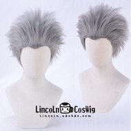 Dante Vergil Cosplay Silver Gray Side Back Hairstyle Wig