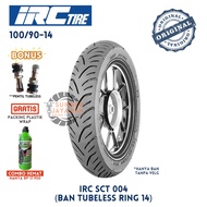 IRC SCT 004 100/90-14 Ring 14 100/90 Tubeless Motorcycle Tire Tubeless Rear lexi Motorcycle