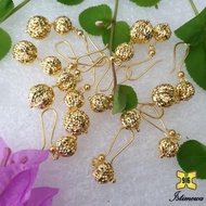 ISTIMEWA 916 Gold Earring Hanging Ball Subang Emas Gantung Bola Emas 916