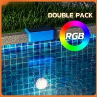 Solar Pool Light for Underwater Outdoor Garden Waterproof RGB Color Pool Lights for Above Ground Poo