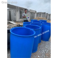 ▣✤Tong Drum Plastik/Tong Air 200 Liter / Blue Plastic Bekas