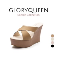 GLORYQUEEN Sophie Collection Kasut Wedges Perempuan 11cm Ultra High Heels Sandal Tebal Ringan