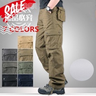 [RM5 OFF]  Plus Size Men's Casual Pants Multi-pocket Cargo Pants tactical pants Seluar Askar Seluar 