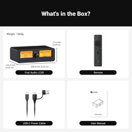 Fosi Audio LC30 Amplifier Speaker Switcher 2-in-2 Out Dual Analog VU Meter Audio Switcher Box with D