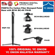 YC ONION PINETA PRO Carbon Fiber Monopod MQP-162 / MQP-16260 (One-Hand Operation) with FH-60 BC44 BF