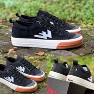 LOKAL Aekoshoes Two Years Black Gum Men's and Women's Sneakers, Original Indonesian Local Product