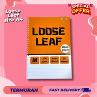 A4 Loose leaf - RULED/ 90gsm Bookpaper Line by pinkershop