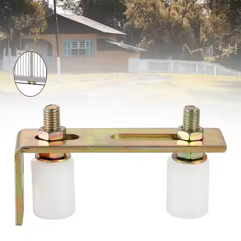 Gate Rollers Sturdy Wear Resistant Convenient with L Shape Bracket Sliding Gate Nylon Rollers for Fe
