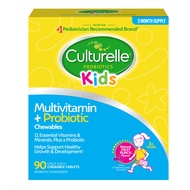 Culturelle Kids Complete Chewable Multivitamin + Probiotic for Kids, Ages 3+, 90 Count, Digestive He