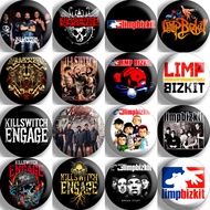 Killswitch Engage & Limp Bizkit Badge Button Size 44 mm