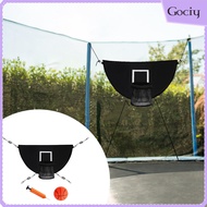 Gociy Trampoline Basketball Hoop Kids Easy to Assemble Waterproof with Mini Basketball and Pump Sun Protection Garden Basketball Goal