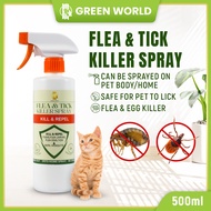 Green World   Flea & Tick Killer Spray For Cat & Dog   Flea Tick Larvae   kutu kucing spray  kutu an