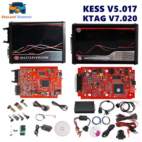 No Tokens Limited KESS SW V2.80 V5.017 EU Version Online Version KTAG V2.25 V7.020 4LED Red PCB kess