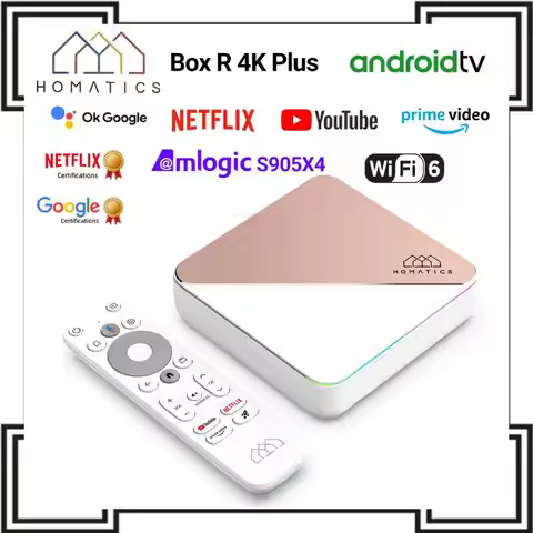HOMATICS Box R 4K Plus TV Box AndroidTV 14 ATV Netflix Google Certified Amlogic S905X4 DTS Audio Dol
