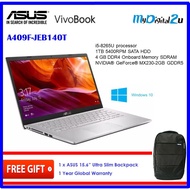 Asus VivoBook A409F-JEB140T 14" FHD Laptop (i5-8265U, 4GB, 1TB, NV MX230, W10H) Transparent Silver