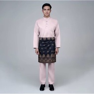 RR BAJU MELAYU WITH FREE RR BUTANG BAJU MELAYU (NO sampin) size S pale pink new ready stock by Rizma