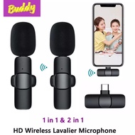 [SG warranty] Wireless Lavalier Microphone Portable Mini Mic for iPhone Android USB-C Lightning Audio Video Recording