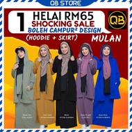🔥1 Helai RM65🔥HAZEL TD Hoodie Skirt Mulan Tshirt Muslimah Labuh Baju Wanita Tshirt Wanita Murah Baju