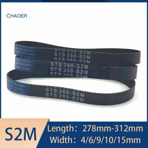 S2M Timing Belt Length 278 280 282 284 286 288 290 292 296 298 300 302 304 306 308 310 312mm Width 4