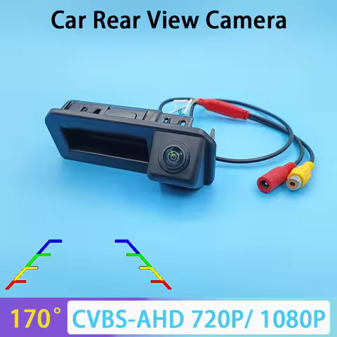 AHD 1080P CVBS Car Rear View Reverse Camera Trunk Handle for Audi Q2 Q2L Q5L A5 Skoda Karoq KODIAQ C