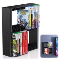 Video Game Storage Rack, 16 Or 32 Slot Game Disc Case Holder, 2-Tier Wall Mount Game Organizer For P