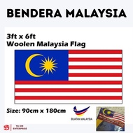 MALAYSIA FLAG  - BENDERA MALAYSIA KAIN POLYMESH- 3 X 6/ STANDARD FLAG POLE