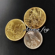 koin asing Euro Perancis 50 Cent